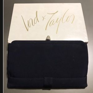 Vintage Britemode Black Fabric Clutch Purse